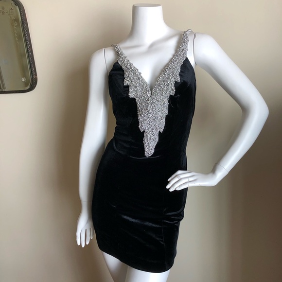 Vintage 90s Climax for David Warren velvet mini - Picture 3 of 8